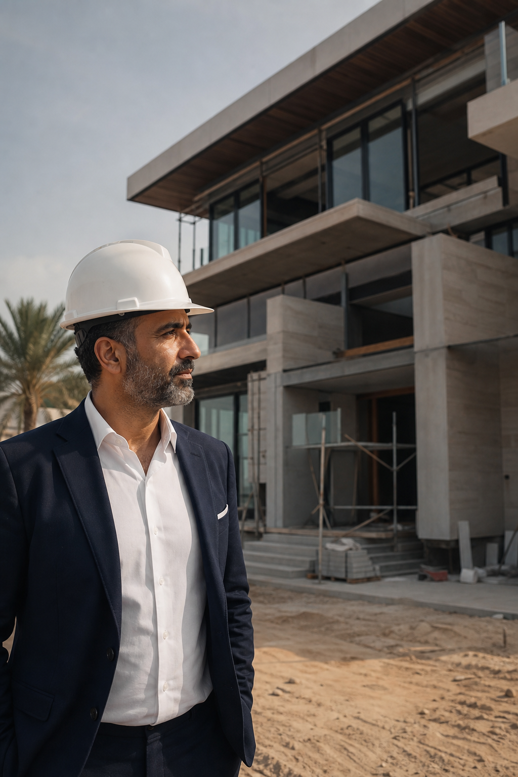 Febaro team on an interior fit-out site in the United Arab Emirates
